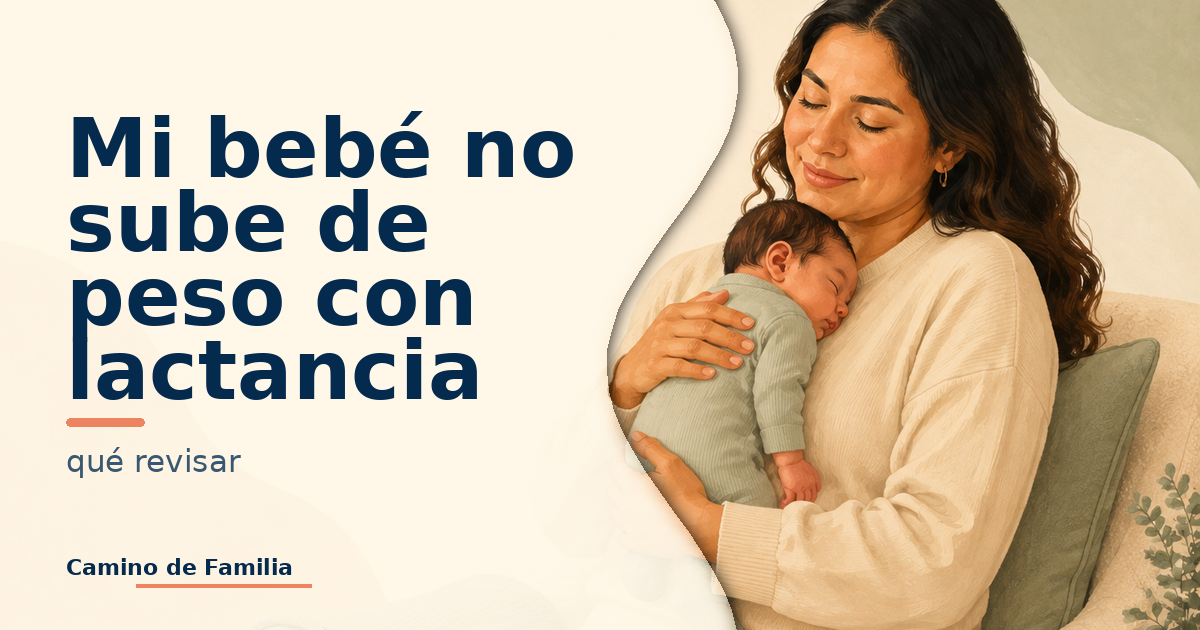 Mi bebé no sube de peso con lactancia: qué revisar